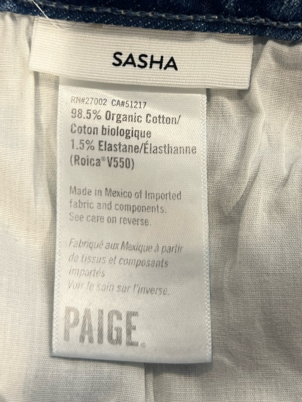 Paige Sasha wide leg medium Wash blue denim cotton jeans size 30 - Picture 5 of 7